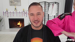 Tiny Selina Imai Has A jiu-jitsu Lesson With Danny Mountain That Turns Into Hardcore Doggystyle Fucking And Riding Cowgirl