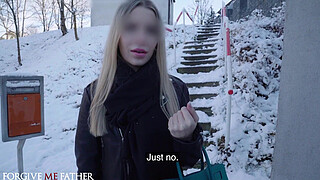 Gorgeous Euro girl loves big cocks public pick up face fuck deepthroat and hardcore sex in back of van