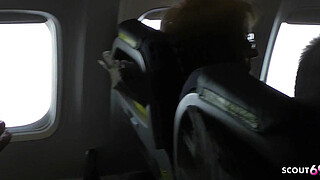 Flash in Plane and Fuck on Holiday - German Mom got crazy
