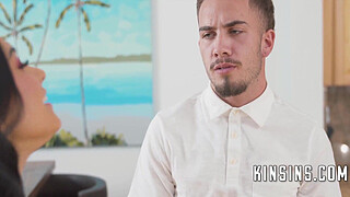 Step Mom's In Dilemma But Joins In The Family Threeway