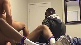 Asian hotwife gets spit-roasted by her husband's BBC friends and got it recorded for husband to watch in the future