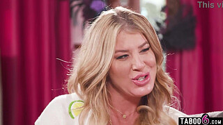 Parent meeting with sexy MILFs turns into a reverse gangbang