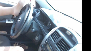 Hot Mom Fingers Pussy In Parked Car In Parking Lot