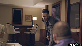 Older couple exchange to engage in group sex