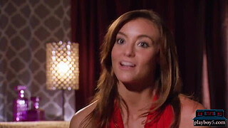 Sporty swinger couple use toys on others couples in orgy