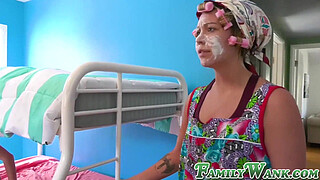 Teen cutie fucks with lucky stepdad