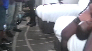 Three slutwives fucking a huge black penis in a hotel room after a lifestyle party in Florida!