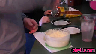 Real amateur couple test the limits at a swinger party