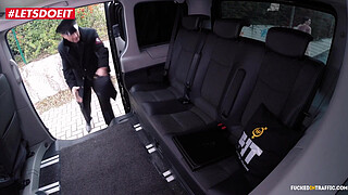 VIP SEX VAULT - Hardcore Penetration from Taxi Driver for Hot Brunette - LETSDOEIT.COM