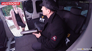 VIP SEX VAULT - Hardcore Penetration from Taxi Driver for Hot Brunette - LETSDOEIT.COM