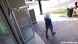 Indica Marie lets Officer Mikes shaft and let him play with her perky tits