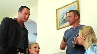 Spicy lesbos use toys to dazzle their juicy vags in hardcore