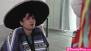 Step daddy and fed their hard penis to curvy big tits stepsister and stepdaughter