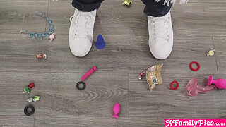 Step daddy and fed their hard penis to curvy big tits stepsister and stepdaughter