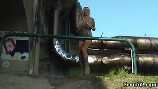 German MILF in Real hot Public Fuck with Stranger