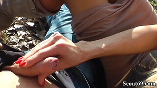 German MILF in Real hot Public Fuck with Stranger