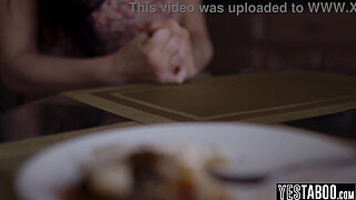 Desperate big arse teen step daughter has to let stepfather fuck her hardcore