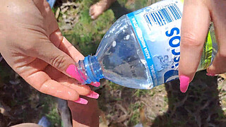 Fucking my friend's mom in a forest outdoors