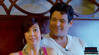 Amateur couple are first time swingers to join for an orgy