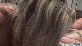 Amateur swingers in sexy lingerie sucking and fucking hard cocks in interracial group sex