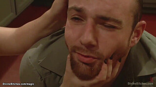 Large tits ginger MILF wife Mz Berlin sucks bbc to milk man Jason Brown then makes cuckold Jimmy Bullet sucking too then fucks over her husband in interracial 3some