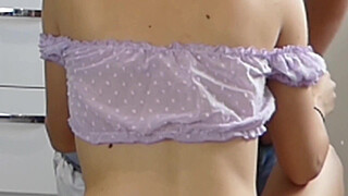 She watches stepdad fucking and touches herself