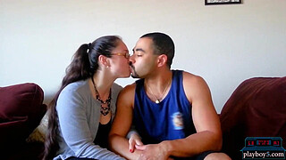 Adventurous amateur couple swinging with a full swap