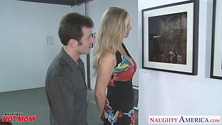 Busty blonde fucked by art connoisseur