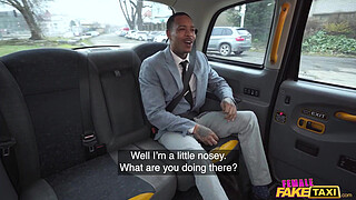 Female Fake Ebony Mystique hardcore fuck in her taxi