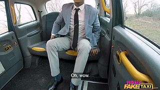 Female Fake Ebony Mystique hardcore fuck in her taxi