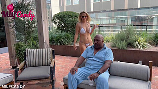 Trailer Hotwife Sadie Rose crossed paths with MrFlourish coming into the elevator and both of them made sexy comments on each others attire. Later on the rooftop she walked past him and gave him a soft touch