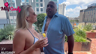 Trailer Hotwife Sadie Rose crossed paths with MrFlourish coming into the elevator and both of them made sexy comments on each others attire. Later on the rooftop she walked past him and gave him a soft touch