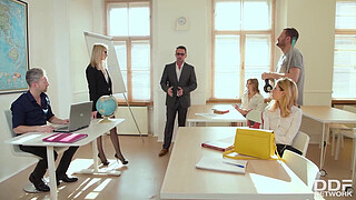 Slutty Sophomores Open Their Thighs for Profs After