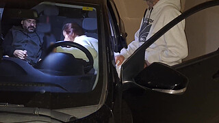 Cuckold takes his wife to fuck with strangers mo dogging in a parking lot!