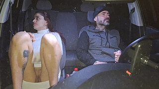 Cuckold takes his wife to fuck with strangers mo dogging in a parking lot!