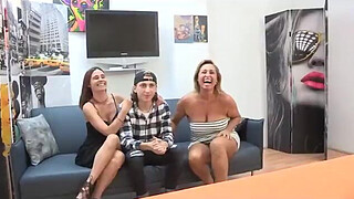 Young and Lucky! This guy has a great 3some with a pair of horny mommies