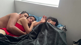 What could happen if I share a hotel room with my stupid husband and his sexy friend?