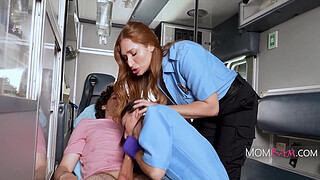 Horny Paramedics Use A Patients Medical Boner