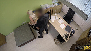LOAN4K. Creditor permits MILF to have fun with his dick in the office