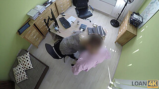 LOAN4K Amazing charmers figure makes the bank worker horny and hard