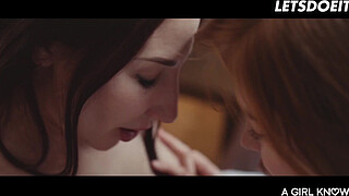 A GIRL KNOWS - Petite Redhead Jia Lissa Seduced And Fucked By Dominant Lesbian Girlfriend