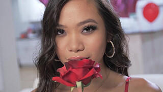 Tiny Asian Cutie Vina Sky Playing With Her Pussy For Valentines Day