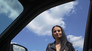 Public Agent Shes a sexy hitchhiker with great tits and ass with appetite for cock
