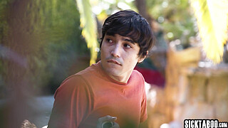 MILF with big tits sucked stepsons dick