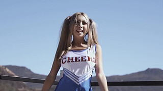 HOT BLONDE Cheerleader Latina Babe Gets Her PIGTAILS PULLED For A Better Face Fuck - 3rdDegreeFilms