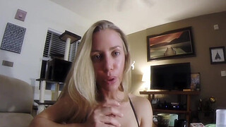 Sexy Home movie of Big Tittied Blonde Blowing