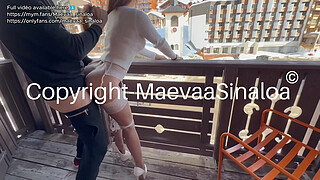 Maevaa Sinaloa - VLOG PORN - I get fucked on the balcony of a hotel in full view of everyone