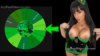 Wheel of Sex jerk off game Sexy big booty latina leprechaun cosplay OIL ON ARSE TWERK AND CAMEL TOE