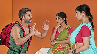 Desi Indian Savita Bhabhi and Piya Bhabhi Fucked with Stranger Man 3d