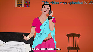 Desi Indian Savita Bhabhi and Piya Bhabhi Fucked with Stranger Man 3d